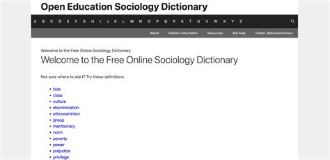 open education sociology dictionary.